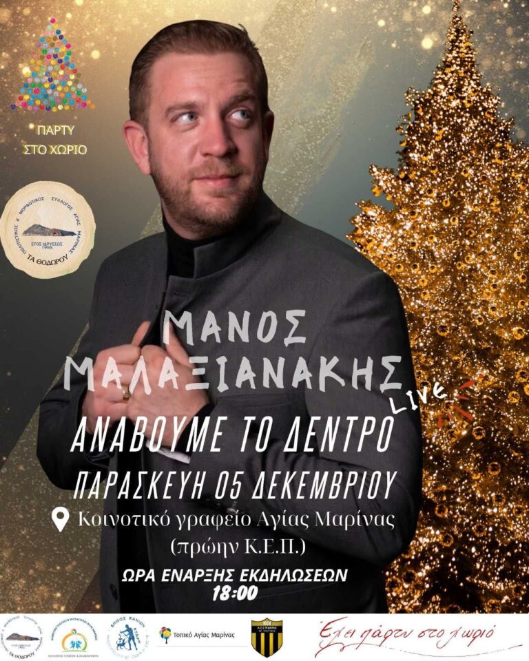 Εχει Χριστουγεννιατικο παρτι…στο χωριο της Αγίας Μαρίνας